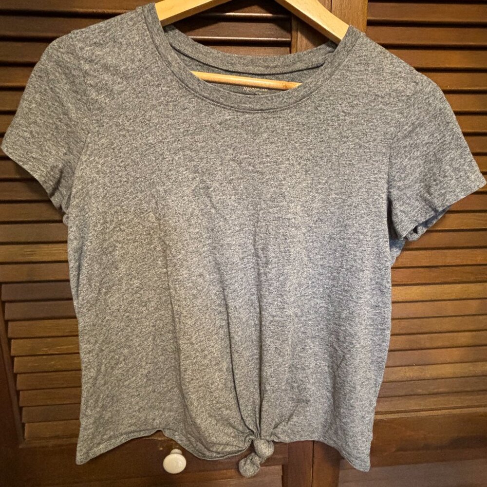 Women's Madewell Knot-Front Tee XS